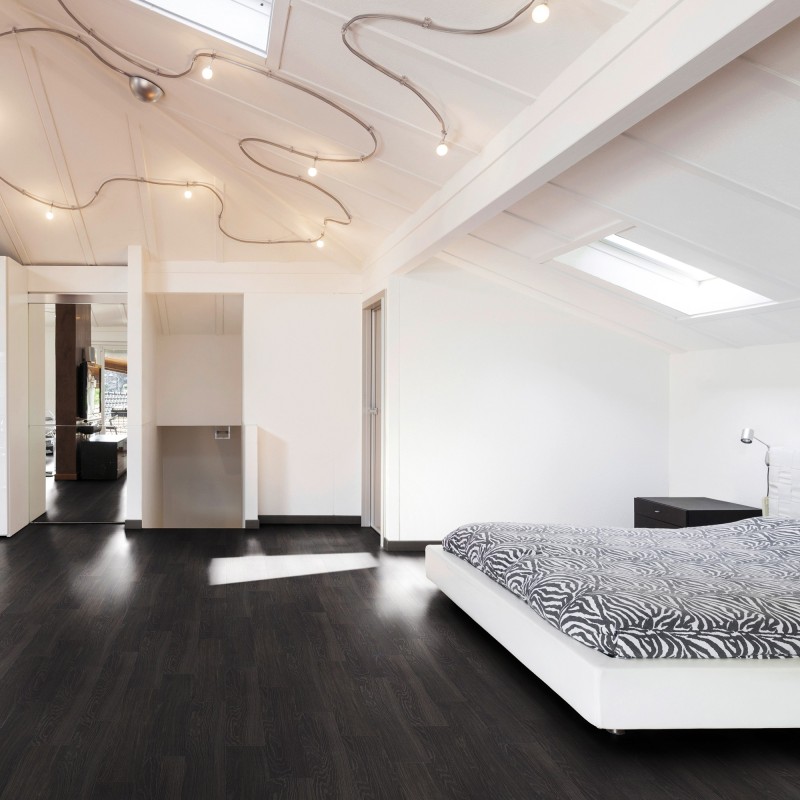Luvanto Black Ash - Click Plus Wood Luxury Vinyl Flooring - 228mm x 1220mm - Insitu