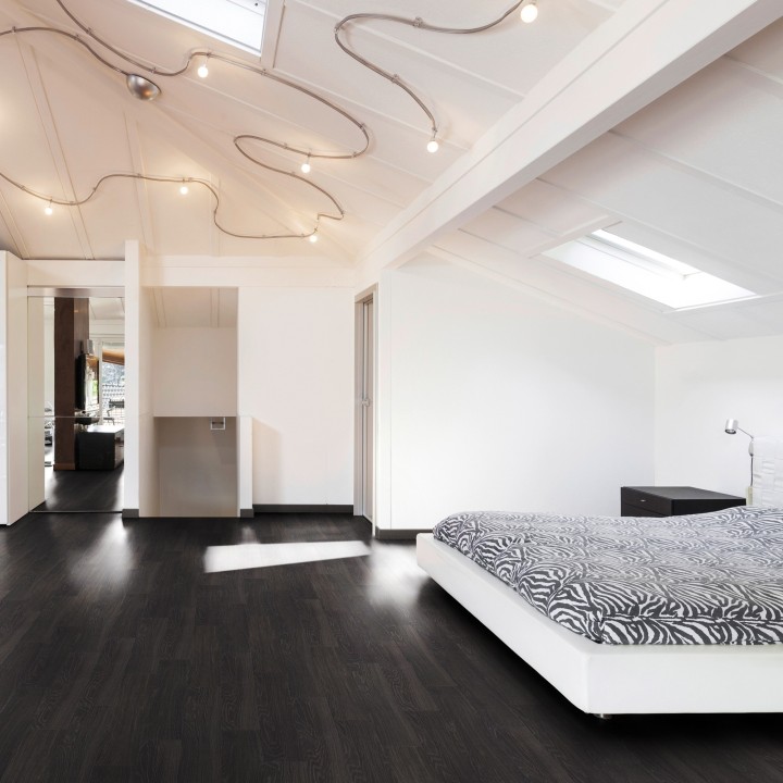Luvanto Black Ash - Click Plus Wood Luxury Vinyl Flooring - 228mm x 1220mm - Insitu