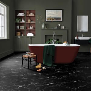 Luvanto Black Marble - Premium Click Plus Stone Luxury Vinyl Flooring - 305mm x 610mm