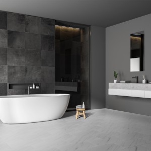 Luvanto Carrara White - Click Plus Stone Luxury Vinyl Flooring - 305mm x 610mm
