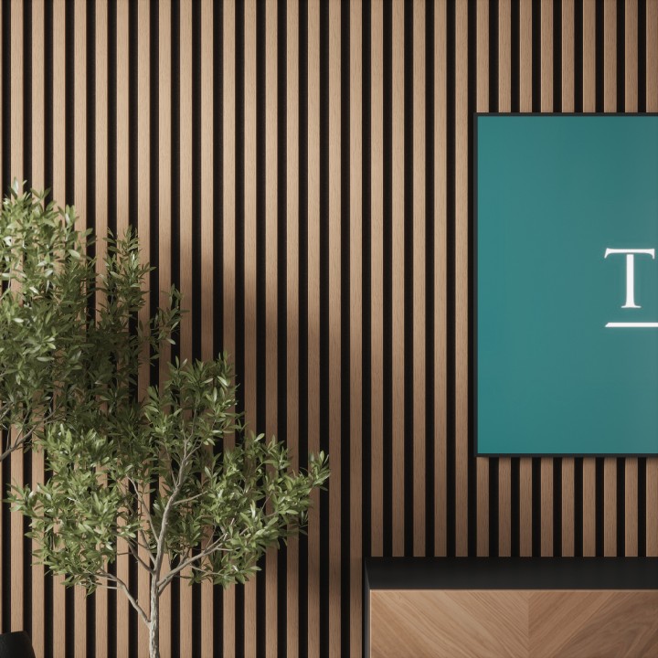 Tuscan Smoked Oak Acoustic Slat Wall Panel - 2400mm x 608mm - Single