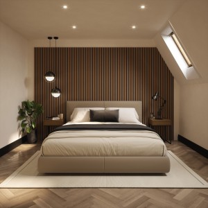 Tuscan Smoked Oak Acoustic Slat Wall Panel - 608mm (w) x 2400mm (h)