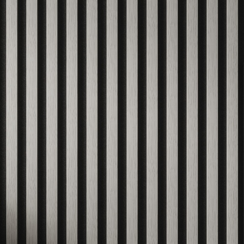 Tuscan Misty Grey Acoustic Slat Wall Panel - 2400mm x 608mm - Close Up