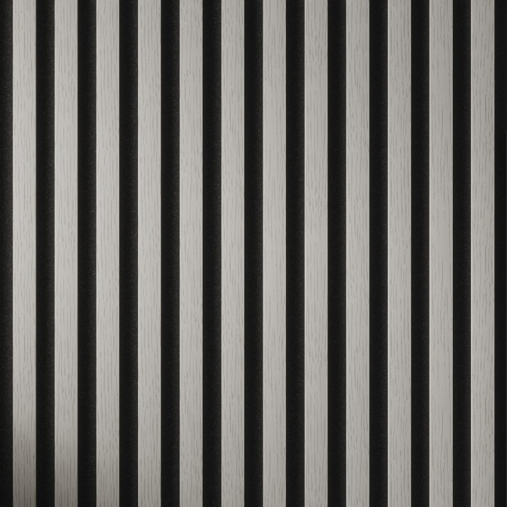 Tuscan Misty Grey Acoustic Slat Wall Panel - 2400mm x 608mm - Close Up