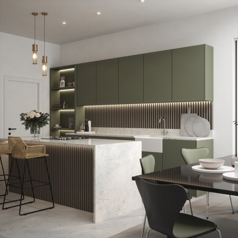 Tuscan Smoked Grey Acoustic Slat Wall Panel - 2400mm x 608mm - Single