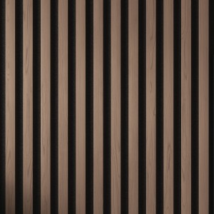 Tuscan Walnut Acoustic Slat Wall Panel - 608mm (w) x 2400mm (h)