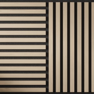 Tuscan Natural Oak Acoustic Slat Wall Square Tiles - 553mm (w) x 553mm (h) - Pack of 4