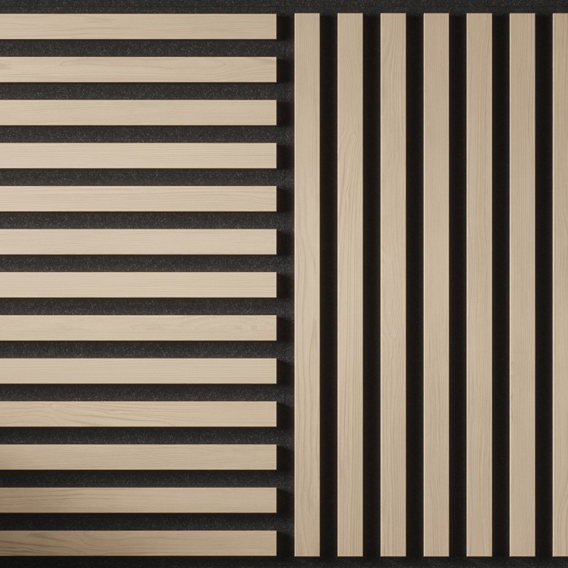 Tuscan Natural Oak Acoustic Slat Wall Tile - 553mm x 553mm - Close Up