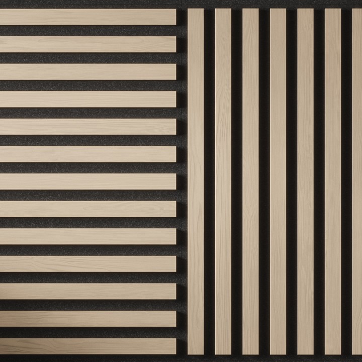 Tuscan Natural Oak Acoustic Slat Wall Tile - 553mm x 553mm - Close Up