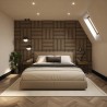 Tuscan Natural Oak Acoustic Slat Wall Tile - 553mm x 553mm - Pack 4
