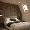 Tuscan Natural Oak Acoustic Slat Wall Tile - 553mm x 553mm - Insitu