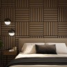Tuscan Natural Oak Acoustic Slat Wall Tile - 553mm x 553mm - Pack 4
