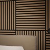 Tuscan Natural Oak Acoustic Slat Wall Tile - 553mm x 553mm - Pack 4