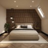 Tuscan Smoked Oak Acoustic Slat Wall Tile - 553mm x 553mm - Pack 4