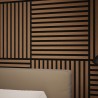 Tuscan Smoked Oak Acoustic Slat Wall Tile - 553mm x 553mm - Pack 4