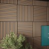 Tuscan Smoked Oak Acoustic Slat Wall Tile - 553mm x 553mm - Pack 4