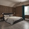Tuscan Smoked Oak Acoustic Slat Wall Tile - 553mm x 553mm - Insitu