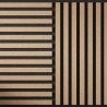Tuscan Smoked Oak Acoustic Slat Wall Tile - 553mm x 553mm - Close Up