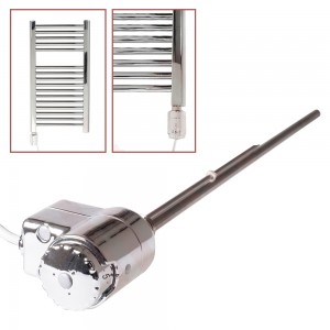 150W RICA Chrome Thermostatic Electric Heating Element for Towel Rail Radiator 