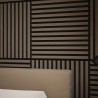 Tuscan Smoked Grey Acoustic Slat Wall Tile - 553mm x 553mm - Pack 4