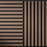 Tuscan Walnut Acoustic Slat Wall Tile - 553mm x 553mm - Close Up
