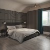 Tuscan Misty Grey Acoustic Slat Wall Tile - 553mm x 553mm - Insitu
