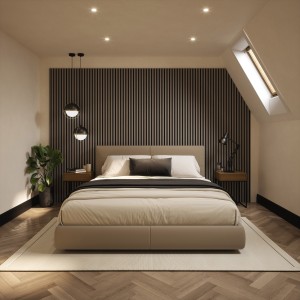 Tuscan Misty Grey Acoustic Slat Wall Panel - 608mm (w) x 2400mm (h)