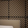 Tuscan Natural Oak Acoustic Slat Wall Chevron Tile - 553mm x 553mm - Pack 4
