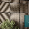 Tuscan Natural Oak Acoustic Slat Wall Chevron Tile - 553mm x 553mm - Pack 4