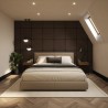 Tuscan Walnut Acoustic Slat Wall Chevron Tile - 553mm x 553mm - Pack 4