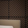 Tuscan Walnut Acoustic Slat Wall Chevron Tile - 553mm x 553mm - Pack 4