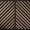 Tuscan Walnut Acoustic Slat Wall Chevron Tile - 553mm x 553mm - Close Up
