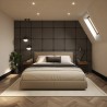 Tuscan Misty Grey Acoustic Slat Wall Chevron Tile - 553mm x 553mm - Pack 4