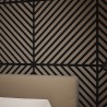 Tuscan Misty Grey Acoustic Slat Wall Chevron Tile - 553mm x 553mm - Pack 4