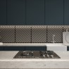 Tuscan Misty Grey Acoustic Slat Wall Chevron Tile - 553mm x 553mm - Pack 4