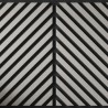Tuscan Misty Grey Acoustic Slat Wall Chevron Tile - 553mm x 553mm - Close Up