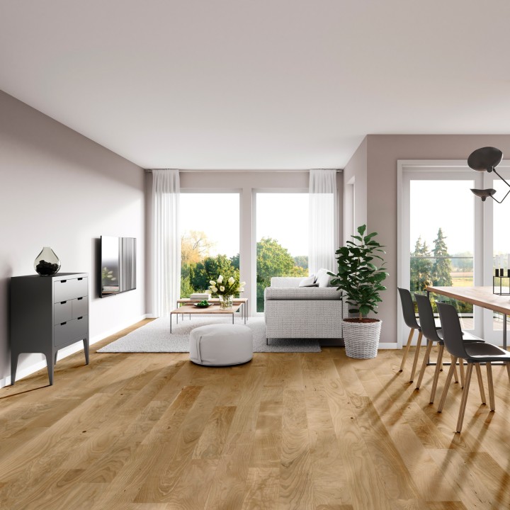 Luvanto Golden Oak - Premium Wood Luxury Vinyl Flooring - Glue Down - 192mm x 1230mm - Insitu