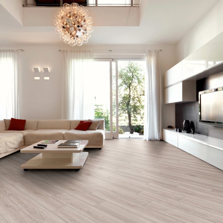 Luvanto Pearl Oak - Design Wood Luxury Vinyl Flooring - Glue Down - 152mm x 914mm - Insitu
