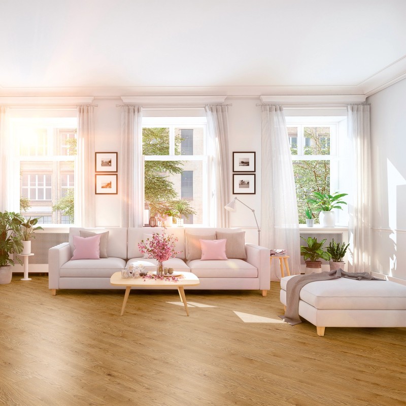 Luvanto Country Oak - Design Wood Luxury Vinyl Flooring - Glue Down - 152mm x 914mm - Insitu