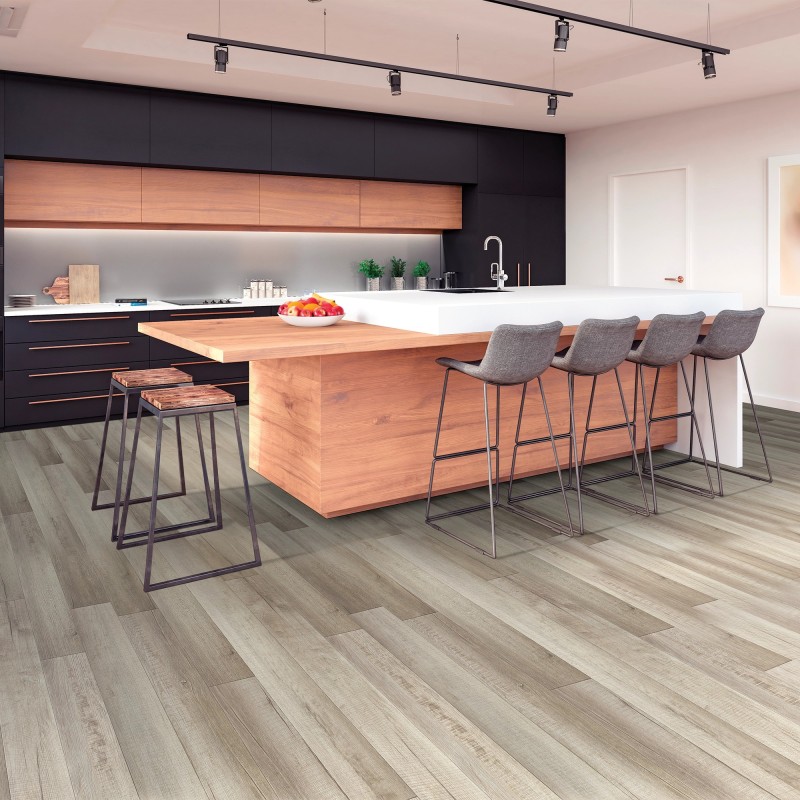 Luvanto Oxford Grey - Design Wood Luxury Vinyl Flooring - Glue Down - 152mm x 914mm - Insitu