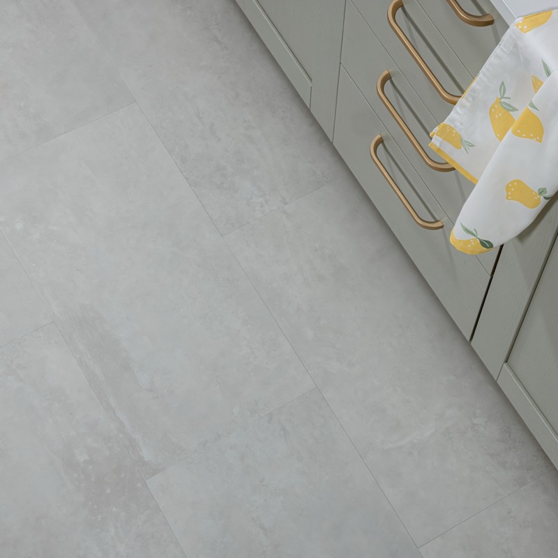 Luvanto Dove Stone - Design Tiles Luxury Vinyl Flooring - Glue Down - 305mm x 610mm - Insitu