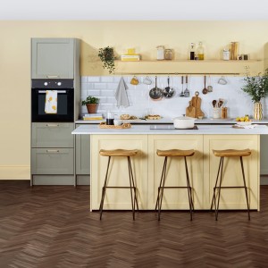 Luvanto Cognac Oak - Contemporary Herringbone Design Luxury Vinyl Flooring - Glue Down - 534mm x 107mm