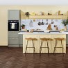 Luvanto Cognac Oak - Contemporary Herringbone Design Luxury Vinyl Flooring - Glue Down - 534mm x 107mm - Insitu