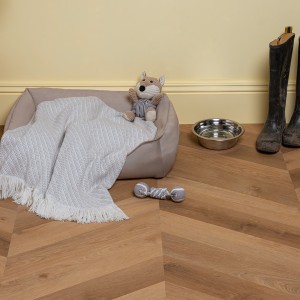 Luvanto Chelsea Oak - Premium Design Chevron Luxury Vinyl Flooring - Glue Down - 305mm x 1408mm