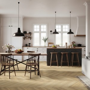 Luvanto Norfolk Oak - Premium Design Chevron Luxury Vinyl Flooring - Glue Down - 305mm x 1408mm