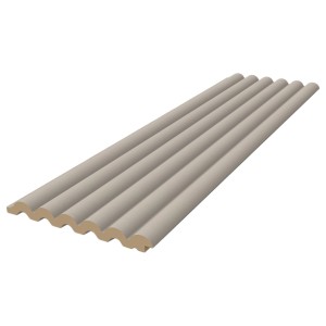 Luvanto Contemporary Taupe Ribbed Wave Effect Acoustic Wall Panels - 120mm (w) x 2200mm (h) - Pack of 10