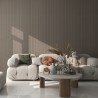 Luvanto Contemporary Ribbed Wave Effect Wall Panels - Taupe - Insitu
