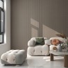 Luvanto Contemporary Ribbed Wave Effect Wall Panels - Taupe - Insitu