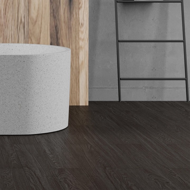 Charred Elm- Luxury Vinyl Click Flooring - 178mm x 1218mm - Insitu