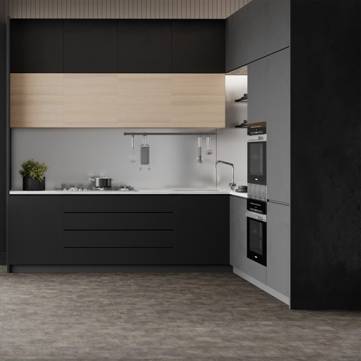 Alaska Grey - Luxury Vinyl Click Flooring - 178mm x 1218mm - Insitu